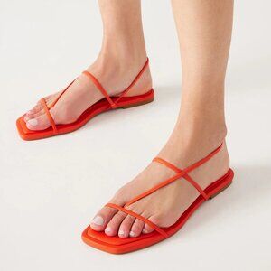 NEW Steve Madden Lynley Strappy Flat Sandals in Red